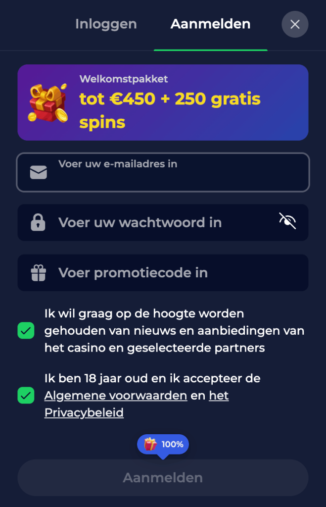 NineWin Registreren